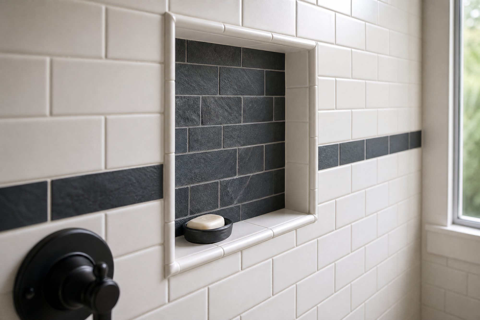 Custom Shower Niche & Tile Detail